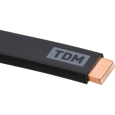 Шина TDM ELECTRIC медная гибкая изолированная ШМГ 5х(24x1), 2м, SQ0841-0004