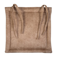 Подушка с завязками на стул SKYWAY 36x36 см, велюр, бежевая 019 S10302004