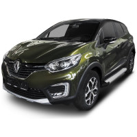 Пороги "Silver" Rival для Renault Kaptur 2016-2020, 173 см, 2 шт., алюминий, F173AL.4703.1