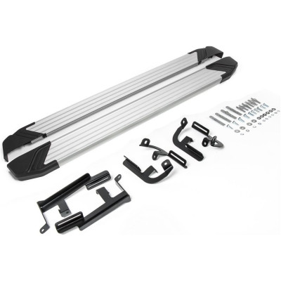 Алюминиевые пороги Rival Silver для Lifan X60 2016-, 160 см, 2 шт F160AL.3302.3