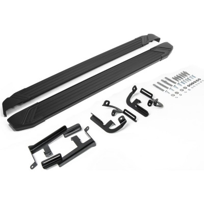 Алюминиевые пороги Rival Black для Lifan X60 I рестайлинг 2016-н.в., 2 шт., F160ALB.3302.3