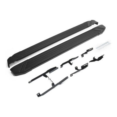 Пороги "Black" Rival для Suzuki Grand Vitara III 5-дв. 2005-2015, 173 см, 2 шт., алюминий, F173ALB.5502.2