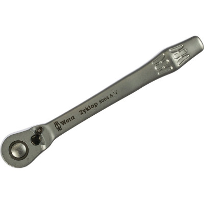 Ключ трещотка WERA 8004 A Zyklop Metal переключение реверса, привод 1/4" WE-004004