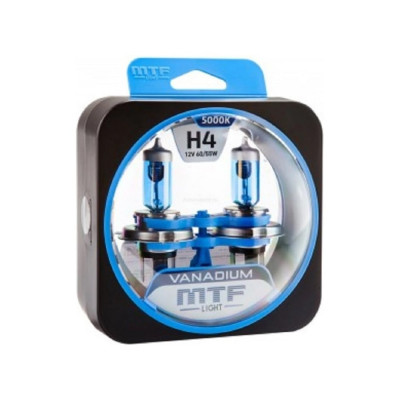Галогеновая лампа MTF Light Vanadium H4, 12В, 605Вт, 1650/1200 лм, 5000К 40852 HVN1204