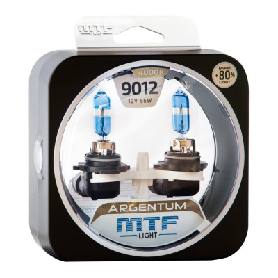 Галогеновая лампа MTF Light Argentum+80% HIR2 9012 12В, 55Вт 55147 H8A12H2