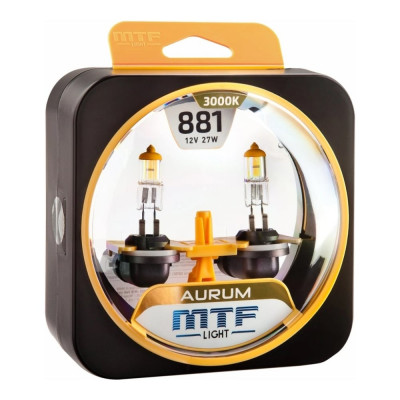 Галогеновая лампа MTF LightAurum H27 881 12В, 27Вт, 540 Лм, 3000К 40795 HAU1281