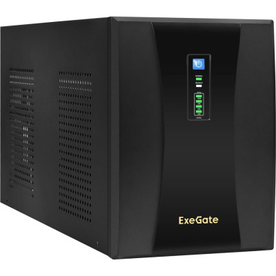 Источник бесперебойного питания ExeGate SpecialPro UNB-3000.LED.AVR.2SH.4C13.RJ.USB 3000VA/1800W, 2Sch/4C13,RJ45/11,USB, металлический корпус, Black 292615