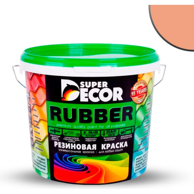 Резиновая краска SUPER DECOR №16 Топленое молоко, 6 кг 4630024701353