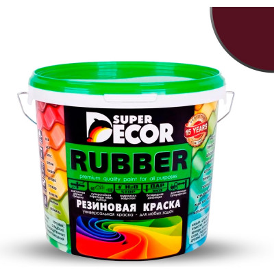 Резиновая краска SUPER DECOR №13 Гранат, 6 кг 4630024701117