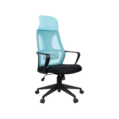 Кресло руководителя Helmi hl-e37 wind, ткань черная/бирюзовая 323023