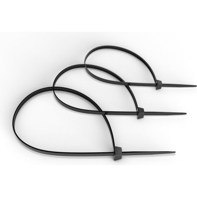 Нейлоновая стяжка Cabeus неоткрывающаяся, безгалогенная (halogen free), 250x3.6 мм, черная, outdoor, -40 до +85 C, уст. UV, 100 шт. GTOUT-250