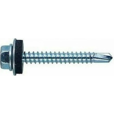 Кровельный саморез КВАДРА 6.3x50 цинк, сверло PT.3, шайба EPDM, уп. 100 шт. 630501001100