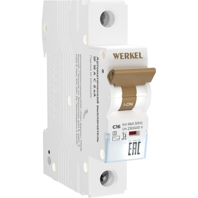 Автоматический выключатель WERKEL 1p 16a c 6 ка a062457