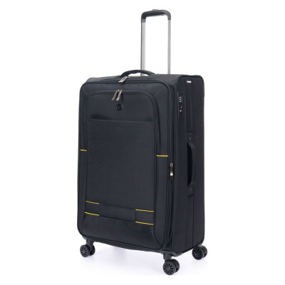 Чемодан Torber Brosno, черный, нейлон 600D, 48x30x78 см, 85 л T1901L-Black