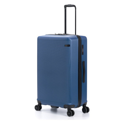 Чемодан Torber Caspian, темно-синий, ABS-пластик, 49x29x78 см, 96 л T2055L-Navi