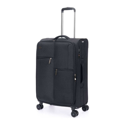Чемодан Torber Seyd, черный, нейлон 600D, 43.5x25x68 см, 56 л T2021M-Black