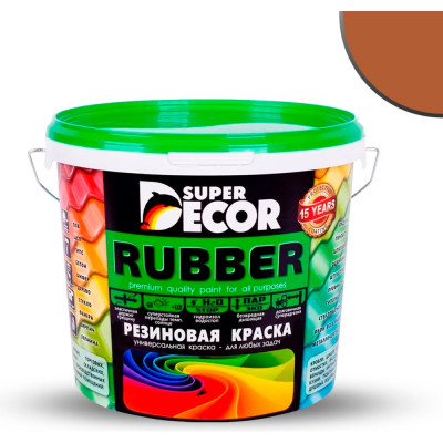 Резиновая краска SUPER DECOR №18 Кирпич. 6 кг 4630024701513
