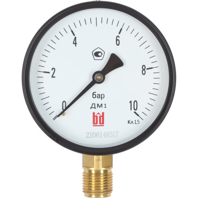 Манометр ДМ 1 Т2 100 Р (0-10) бар, кл.1,5 G1/2 BD 1151100014