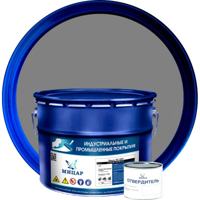 Эмаль Мицар ХС-500 (10 кг+0,2 кг) серый УТ000013134