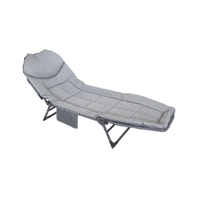 Складной шезлонг F-FG-HY-8008G (52530) 32x64x200см, макс. нагрузка 200кг, серый