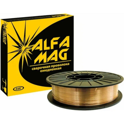 Проволока СВ08Г2С омедненная (SG-2) 1.2 мм, 15 кг (D300) желтый AlfaMag 513080