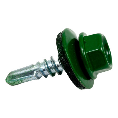 Кровельный саморез КРЕП-КОМП 4,8x19, RAL6002, зелёный, 250 шт. ск48196002кф