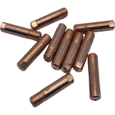 Токоподводящий наконечник М6, 6х25 мм, 1.2 мм, E-Cu, 10 шт EUROSTAR 01М60625Ф1.2М