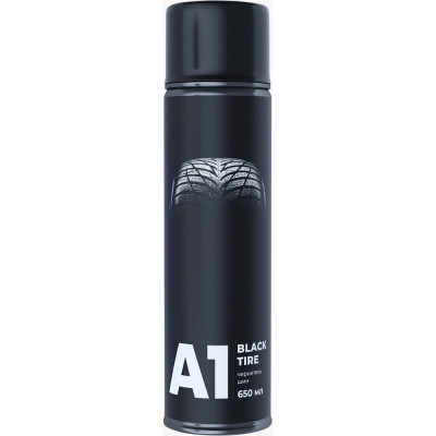 Чернитель шин в аэрозоли A1 Black tire 650 мл BT-0650