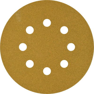 Шлифовальный круг на липучке GOLD Classic 125 мм, 8 отверстий, 50 шт, P80 ABRAFORM AF50-GC-128-8-80