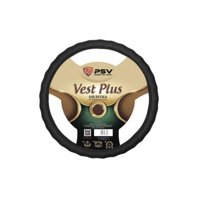 Оплетка на руль PSV VEST EXTRA PLUS Fiber черный XL, экокожа 136153