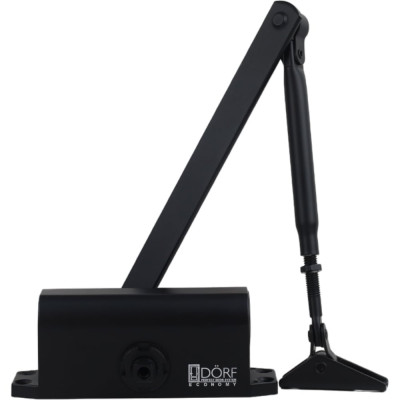 Дверной доводчик DORF economy l-8222 45 кг, черный, 1 к - 1 шт. eco L8222_black_eco