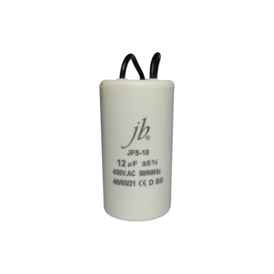 Конденсатор пусковой JB Capacitors 12мкФ, 450В, 40x75, JFS-18 (CBB60-K) (гибкие выводы) JFS18A6126J000000B-82
