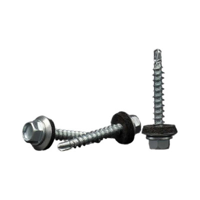 Кровельные саморезы BOWT белый цинк, 4.8x35 мм, 100 шт. R02723