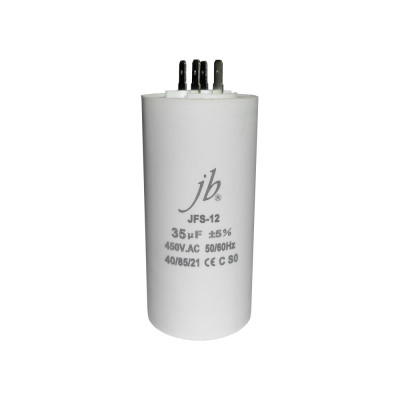 Пусковой конденсатор JB Capacitors 35 мкФ, 450 В, 45x93, jfs-12 (cbb60-a) (клеммы), JFS12A6356J000000B-91