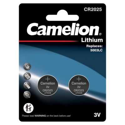 Литиевая батарейка Camelion Cr2025 bl-2 (cr2025-bp2, 3v) 15245