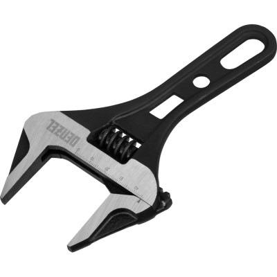 Ключ Denzel разводной 185 мм, crv, кованый, укороченная рукоятка 15754