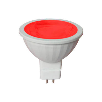 Светодиодная лампа Ecola Mr16 led color 9,0w, 220v, gu5.3, red, красный, насыщенный цвет, прозрачная, 47x50 M2CR90ELT