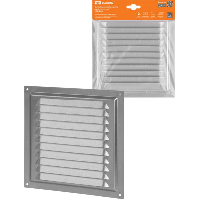 Решетка металлическая 200x200, с оцинкованным покрытием TDM ELECTRIC SQ1807-0714