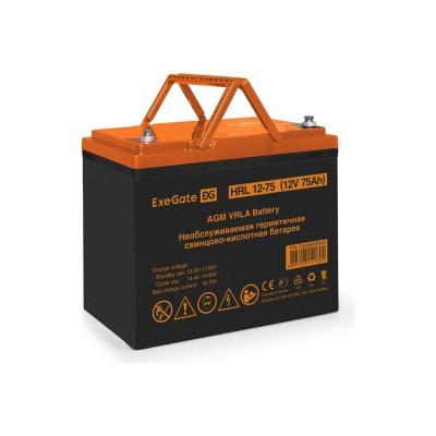 Аккумуляторная батарея HRL 12-75 12 V, 75 A*h, под болт М6 ExeGate 285653