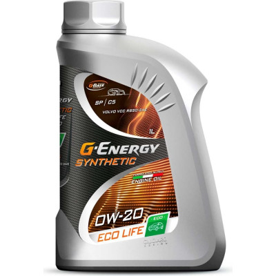 Масло G-ENERGY synthetic eco life 0w-20, 1 л 253140709