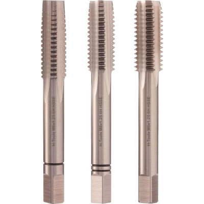 Набор метчиков из 3-х шт. H-Tools М8 шаг 1.25мм DIN352 HSSE 230080EHT