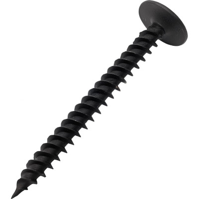 Саморез с прессшайбой Качественный КРЕПЕЖ 4.2х41, острый, черный, 90 шт. 0200276 КЧ