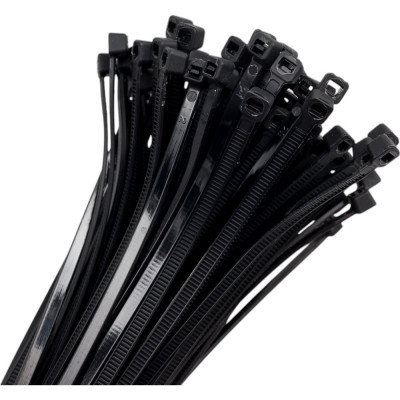 Нейлоновые стяжки Fortisflex НСС EasyFix 4x370 мм, черный, 100 шт. 89924