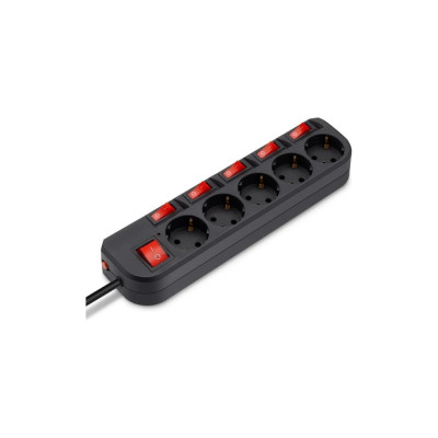 Сетевой фильтр BURO 500SH-3-SW-B 3м (5 розеток) черный (коробка) 1159726