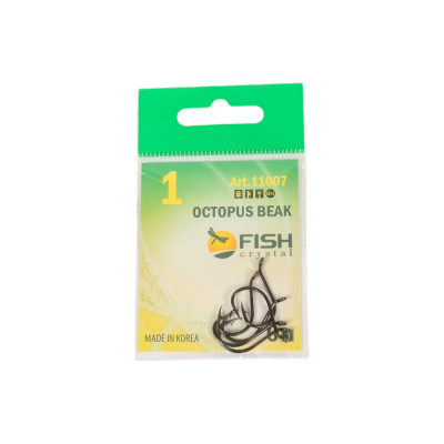 Крючок FISHCRYSTAL FS OCTOPUS BEAK № 1, 6 шт 11007-01F