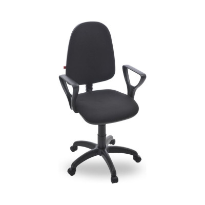 Кресло офисное Фабрикант Ткань, Мебельная, ТК-1 черный, г/п 140, ПВМ, PL 600, гольф, ролик Престиж кресло 4610018461425