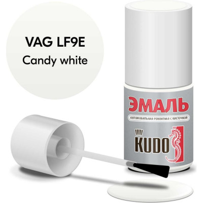 Эмаль автомобильная ремонтная с кисточкой KUDO SKODA LF9E Candy white KU-75303