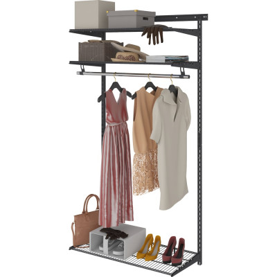 Гардеробная система ПРАКТИК Basic G90 графит S70299914515