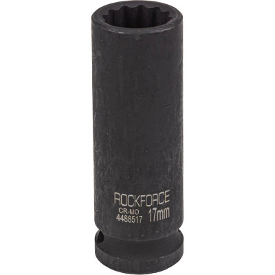 Головка ударная глубокая 12-гранная 17 мм, 1/2"DR Rockforce RF-4488517(54971)