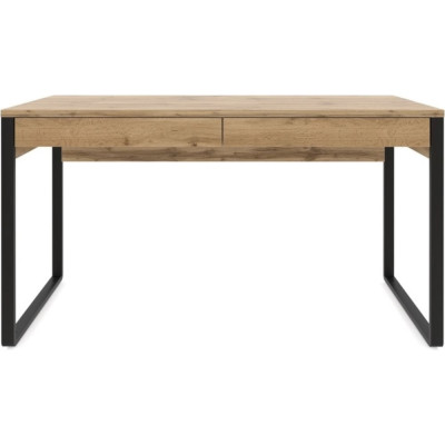 Письменный стол Desk Question лофт DQ MADRID М-2 черный/дуб табачный, 1400х600х770 117268
